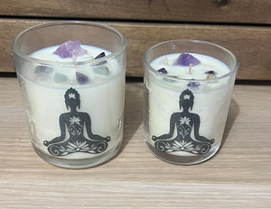 Lotus Pose | Crystal Infused Candle | Harmony & Peace