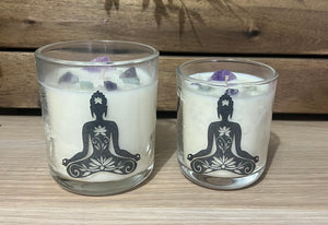 Lotus Pose | Crystal Infused Candle | Harmony & Peace