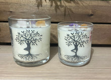 Load image into Gallery viewer, Tree Pose ( Tree of life ) | Crystal Infused Candle
