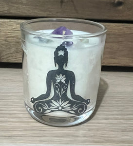 Lotus Pose | Crystal Infused Candle | Harmony & Peace