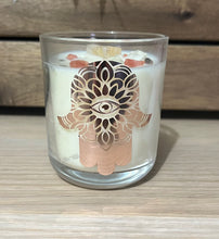 Load image into Gallery viewer, Hamsa hand - Abundance | Crystal Infused Candle
