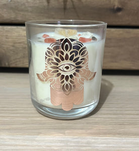 Hamsa hand - Abundance | Crystal Infused Candle