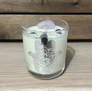 Hamsa hand - Protection | Crystal Infused Candle