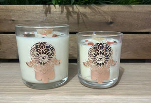 Hamsa hand - Abundance | Crystal Infused Candle