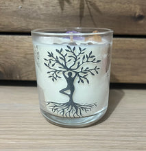 Load image into Gallery viewer, Tree Pose ( Tree of life ) | Crystal Infused Candle
