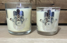 Load image into Gallery viewer, Hamsa hand - Protection | Crystal Infused Candle
