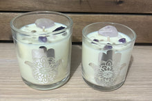 Load image into Gallery viewer, Hamsa hand - Protection | Crystal Infused Candle
